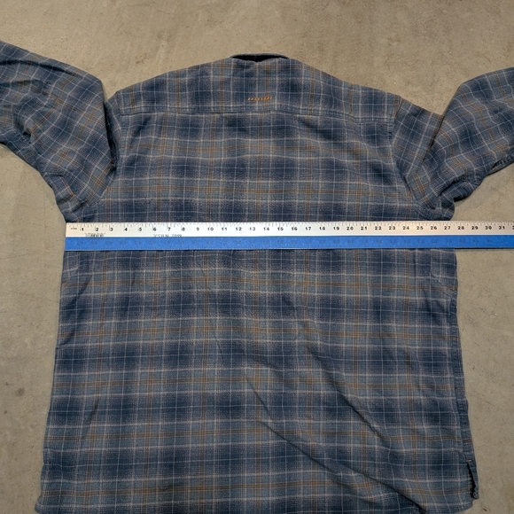 Ariat Rebar Button Down Flannel Plaid Blue Gray Long Sleeve Mens XXL - Picture 8 of 9